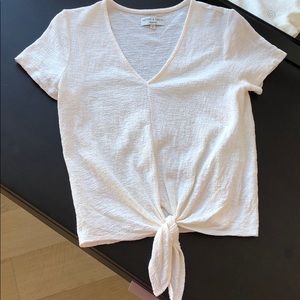 Texture and Thread Madewell V Neck Tie Front Top